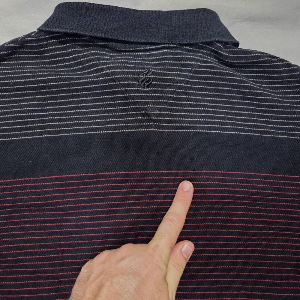 VTG ROCAWEAR Short Sleeve Striped Collared Polo Shirt Mens Sz L 100% Cotton Y2K - Picture 11 of 14